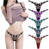 TUOTISI Sexy Beautiful Butterfly Set Women's T-Back Panties, See-Through Panties, Design, Elegant, 5-Piece (Size L)