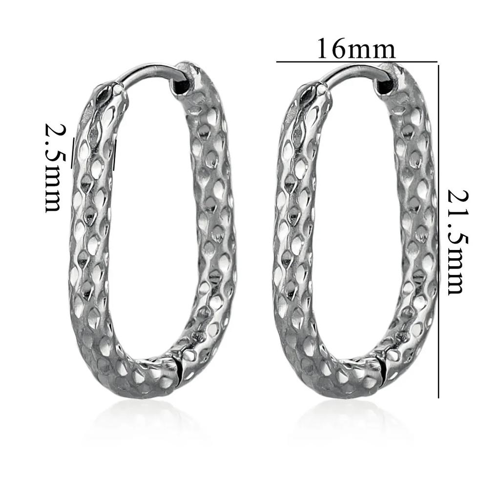 6pcs Stainless Steel Rectangular Textured Earrings Earring Hooks Fittings 18K PVD Gold Plated DIY Jewellery Parts Earrings