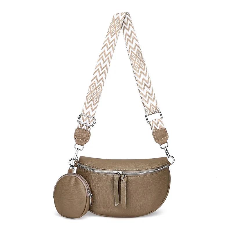 Genuine Leather Waist Bag for Women