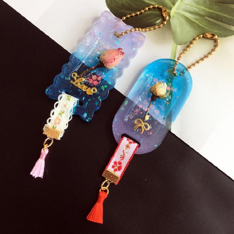 Geometry Shape Ornament Mold DIY Keychain Pendant Jewelry for Key Chain Decor