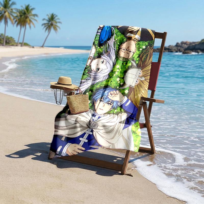 Frieren Fashion Beach Towel: Ideal for Summer Adventures Soft, absorbent and quick drying suitable for swimming and bathing