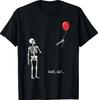 Well Skeleton Holding Balloon Gothic Halloween T-Shirt