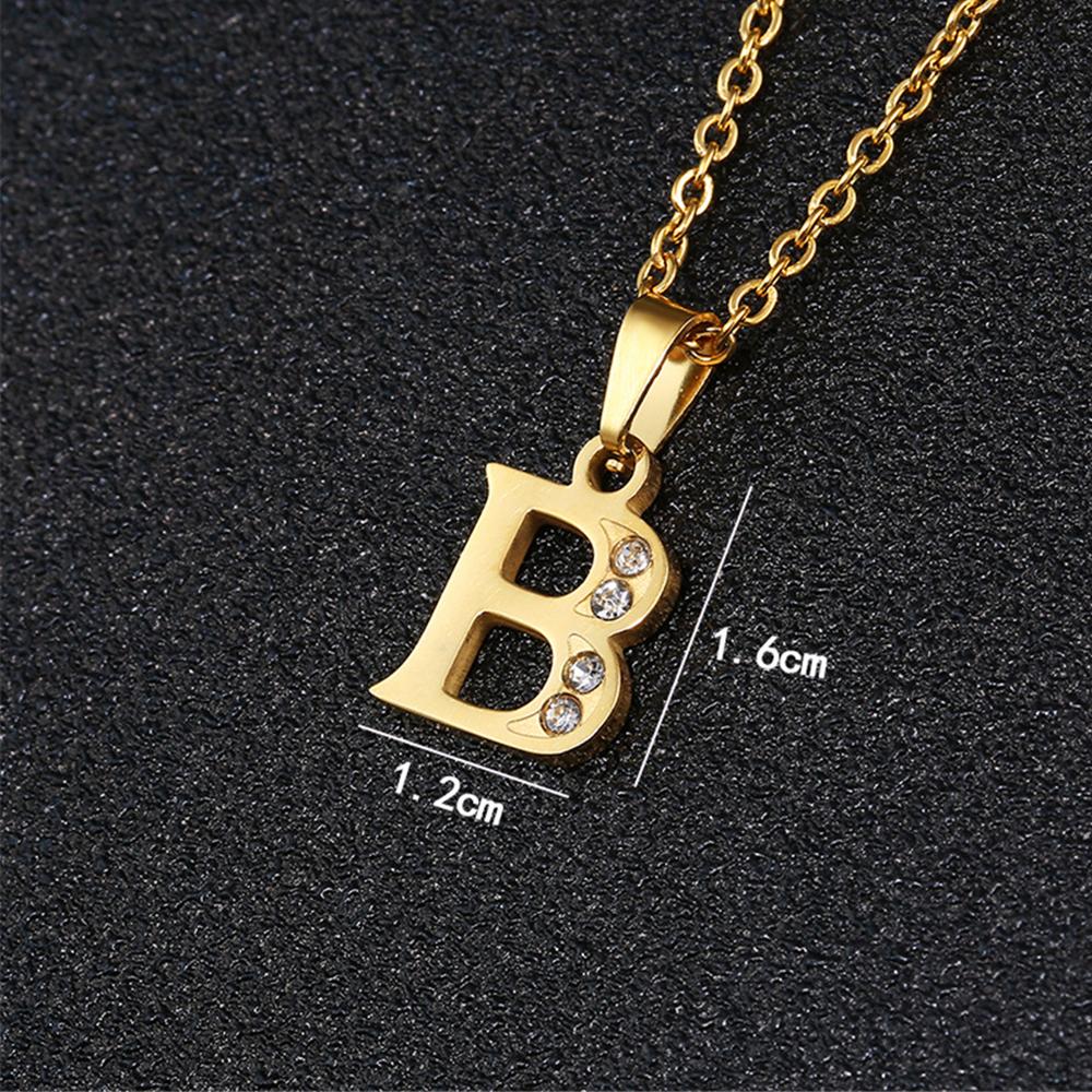 Initial A-Z Letter Name Pendant Female Gold Color Stainless Steel Small Alphabet Necklace For Women Jewelry Birthday Gift 2025
