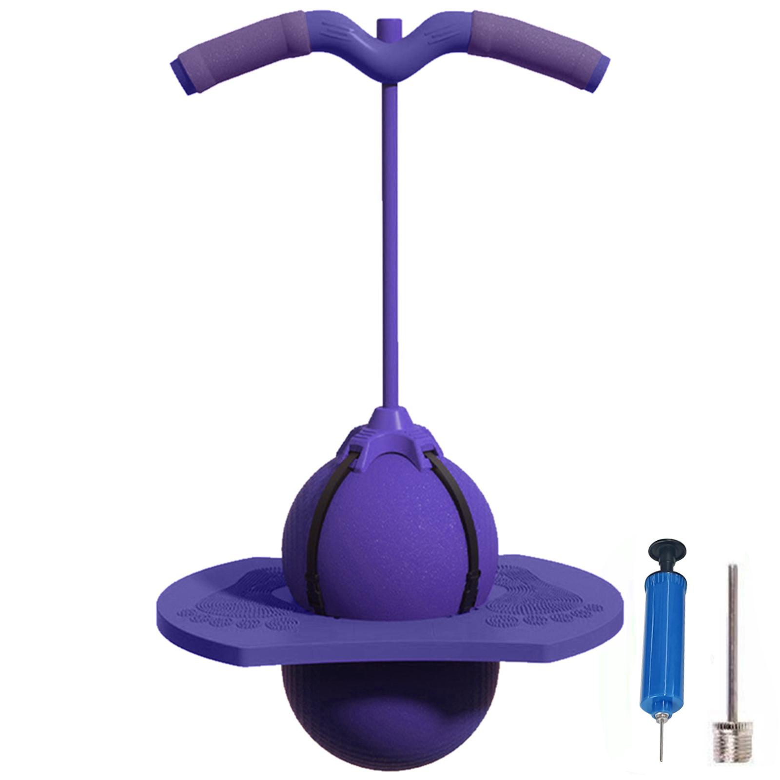 Pogo Jumper with Handle and Pump Jumping Toy Bounce Jump Trick Board Safe and Fun for Kids Balance Coordination and Fitness фиолетовый