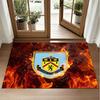 Burnley Football Design Crystal Velvet Rug Soft Decorative Mat for Bedroom Entrance