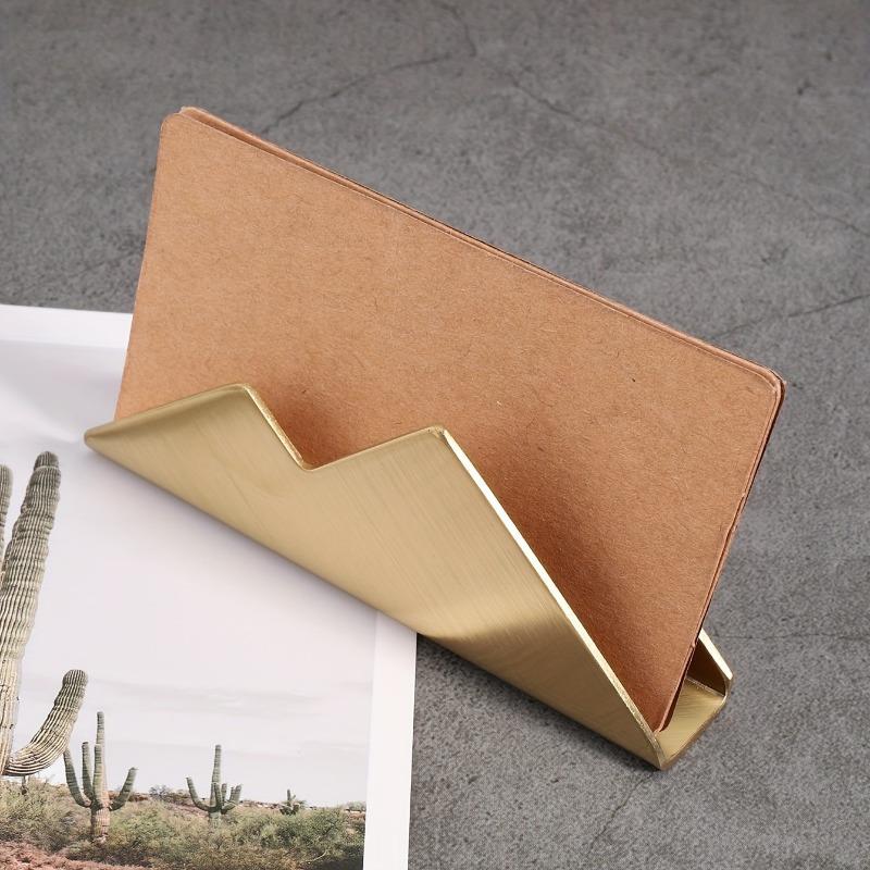 2 buc/set Suport pentru cărți de vizită Hill Cutie de depozitare creativă Suport pentru cărți de vizită din oțel inoxidabil Cutie pentru cărți de masă