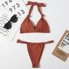 1011 Solid Color Three-Point Sexy Bikini Hot Sale Split Swimsuit Swimsuit