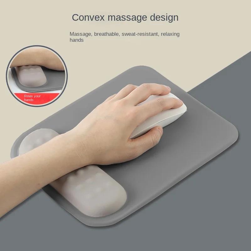 Mouse pad with wrist rest pad Ergonomic anti-slip silicone base gaming accessories mouse pad memory foam wrist pad
