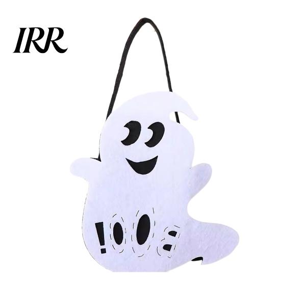 Recyclable Party Souvenir Totes Halloween Felt Candy Bag, Pumpkin Ghost Skull Cat Owl Tote for Non-woven Gift Bags Kids, Non Woven Trick