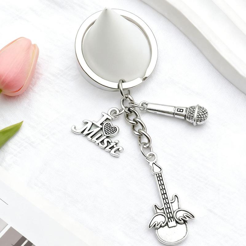 Hiphop Rocková Kytara Klíčenka Cool Módní Punk Harajuku Hudební Klíčenka Přívěsek na Tašku