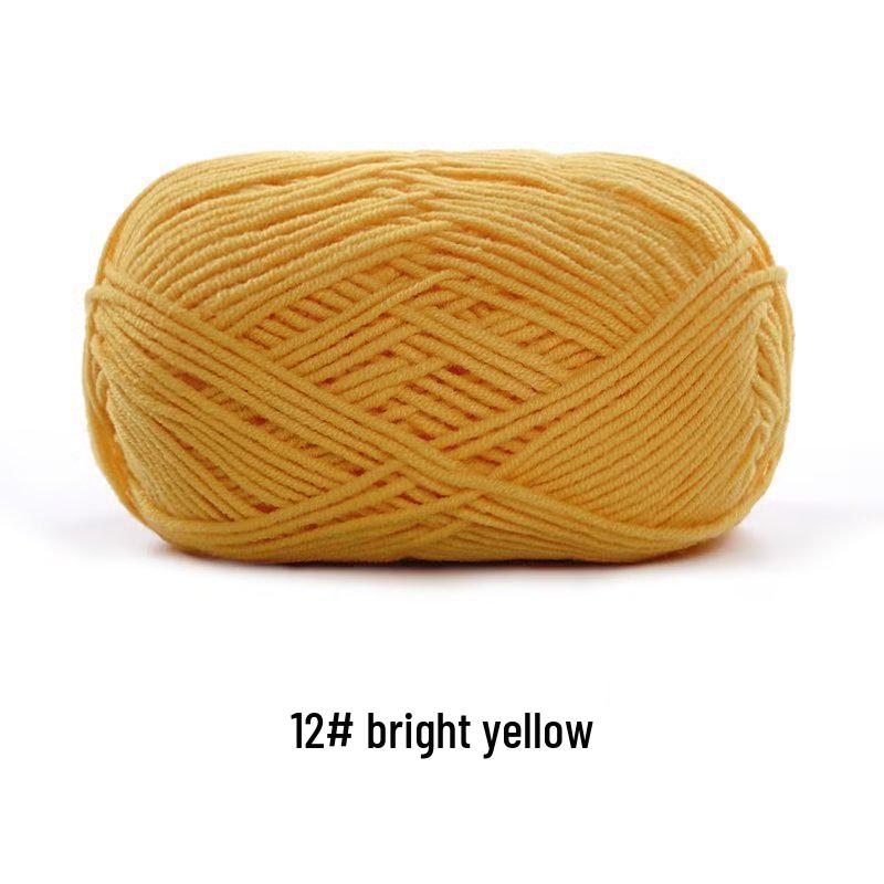 Suhe Meng Xiaoxiao 4-Ply Combed Cotton Milk Yarn for DIY Knitting: Blanket, Hat, Scarf Projects