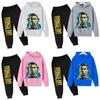 Ronaldo Cr7 Print Childrens Hoodie And Pants Set For Winter Kids Casual Wear