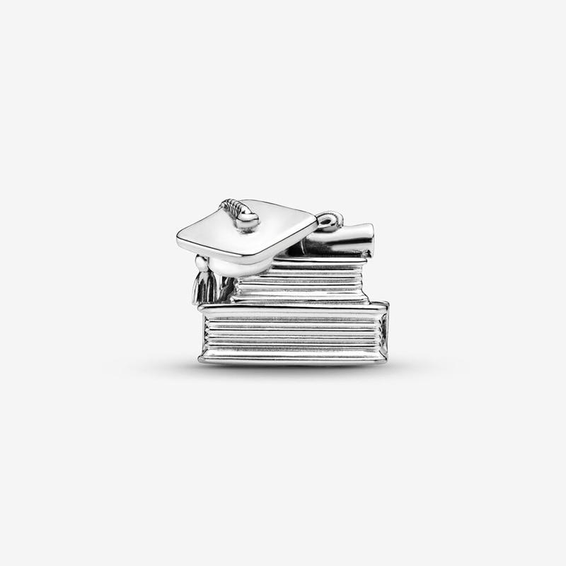High Quality Silver Color  Graduation Books Charm Beads Fit Original Fashion Charm Bracelet Jewelry Gift