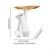 Bear Figurine Animal Sculpture Candy Bowl Desktop Ornament for Entrance Living Room