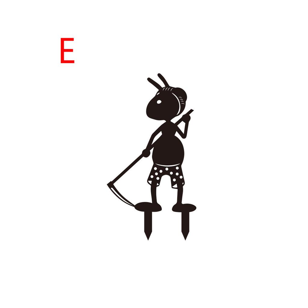 Metal Ant Gardening Ornaments Yard Metal Art Backyard Lawn Stakes Decorative Ant Garden Decorative Ground Plugs