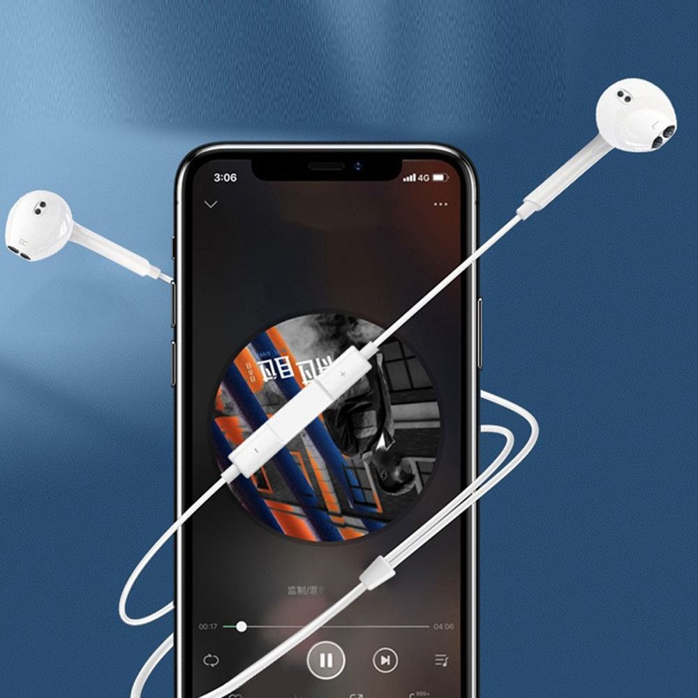3.5mm Wired Phone Earphone with Mic Mic Headphones Stereo Wired Earbuds Wired Headset  Mobile Phone