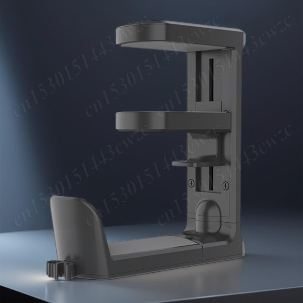 Kopfhörerständer Halter Bohren Frei Rutschfest Kopfhöreraufhänger 360 Drehbar Gaming Headset Schreibtischaufhänger Haken Verstellbar