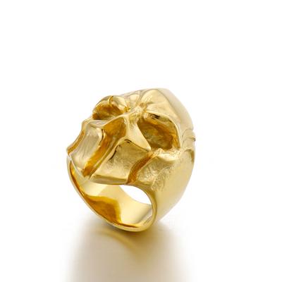 7-12# Vintage Stainless Steel Skull Silver Gold Color Ring Mens Skull Biker Rock Roll Gothic Punk Skull Mask Ring Jewelry Ring