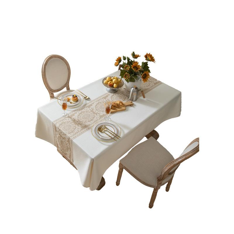 Imitation Cotton And Linen Fabric Dining Table Cloth Waterproof And Oil-Proof High-End Tablecloth Coffee Table Cover Rectangular Tablecloth
