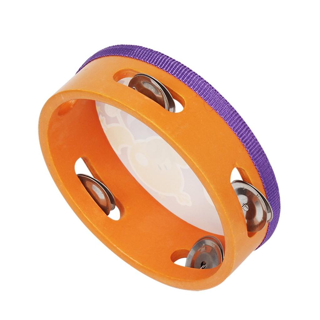 Buy SX 1PC Colorful 15cm Tambourine Drum Bell Handbell Metal Jingles