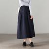 Double Pocket High Waist A-line Umbrella Skirt 2026 Spring Fashion Loose and Versatile Slimming Mid Length Skirt