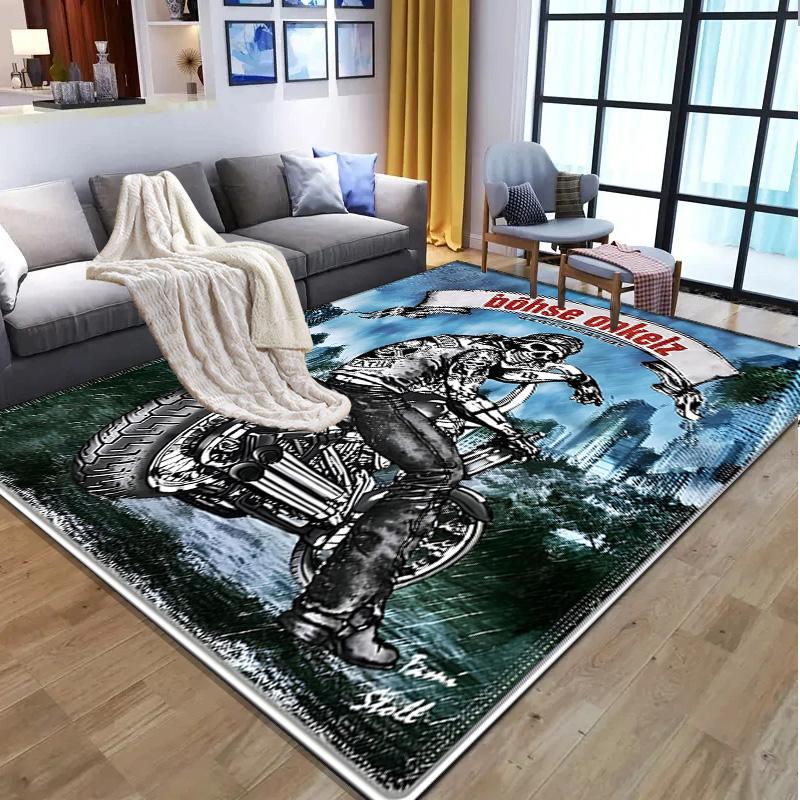 Bohse Onkelz Muster Teppich, Innen-/Außenteppich, für Picknick, Spielzimmer, Schlafzimmer, Büro, Wohnzimmer, Heimdeko Teppich, Geburtstagsgeschenk