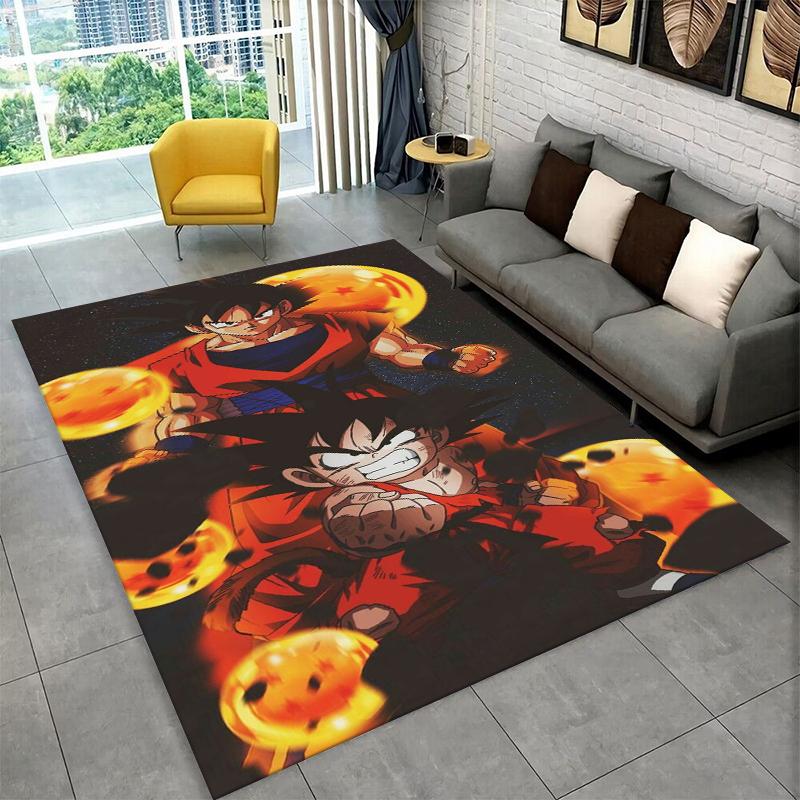 Retro Anime D-Dragon Ball Cartoon Game Non-Slip Area Rug for Living Room,Bedroom,Playroom,Carpet Floor Mat Home Decor Rug Kids