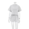 Summer Women's Stripe Pajamas Set Autumn Short Sleeve T-Shirt and Shorts Sleepwear 2 Piece Set for Women Home Casual Loose Round Neck Pajamas