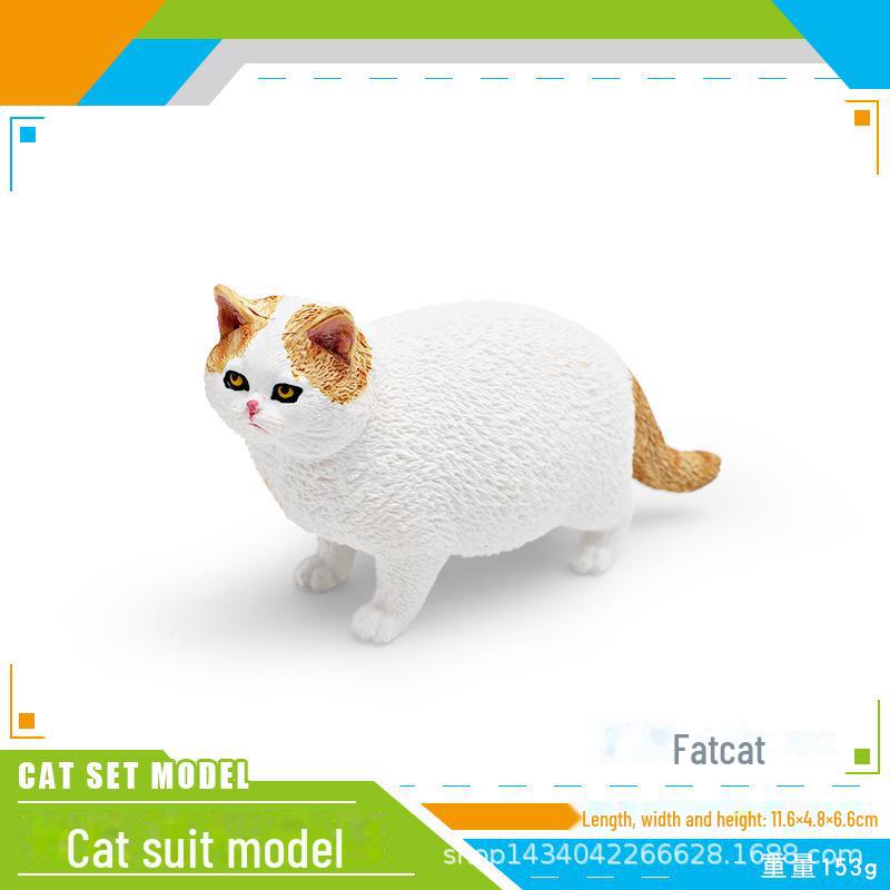 Seashell Cat Figurine: Realistic Kitten Toy Model