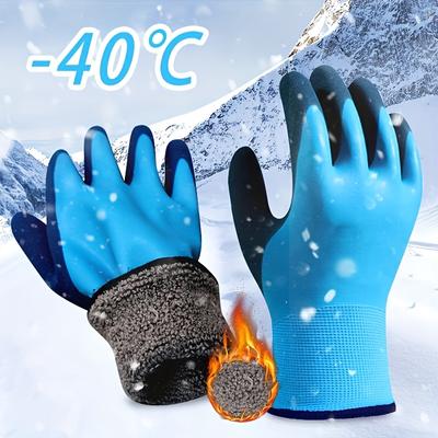 1 Paar Herren- und Damen-Winterhandschuhe, Strickstoff aus Polyester