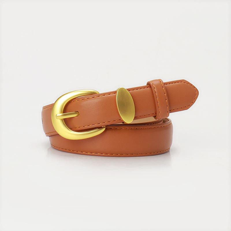 Elegant Womens Designer Leather Belt For Jeans With Metal Pin Closure And Versatile Style For Daily Use