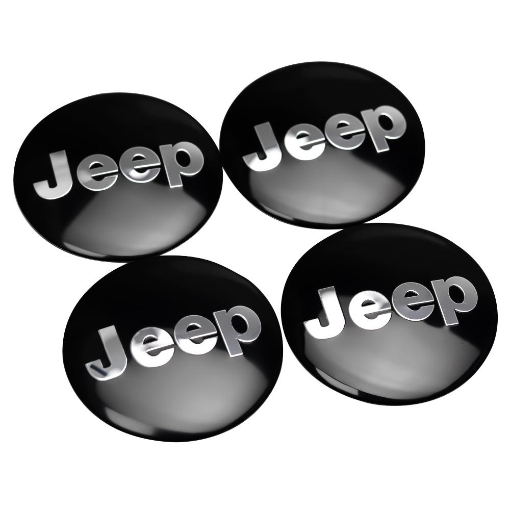 4 pieces 56MM car hub caps car badges tire center cap badges for Jeep JPB Renegade Wrangler JK Compass Grand Cherokee Gladiat AKU1