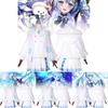 Sweet And Fresh White Cape Style Snow Initial Cosplay Outfit With Wig For Women