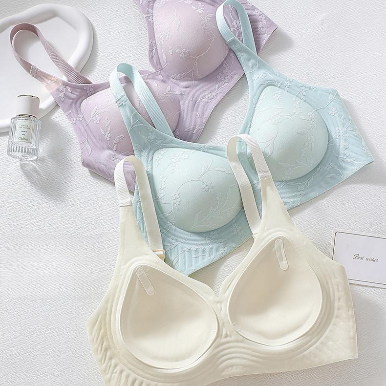 Bra for Women Without Steel Rings Soft Support Bra Jacquard Sports Comfort Bra