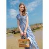 Sancai 2025 Summer Romantic Floral V-Neck A-Line Long Dress