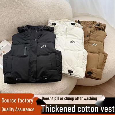 2025 New Style Boys' & Girls' Hooded Sleeveless Cotton Vest for Autumn/Winter