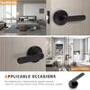Matte Black Lever Door Handle Round Door Knob Heavy Duty Door Handle with Lock  Bedroom or Bathroom