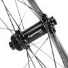 SUPERTEAM Carbon Clincher Wheels 700C Disc Brake Bike Wheel Set and Center Lock Thru Axle 50C-25 (White Red, 12100-12142)