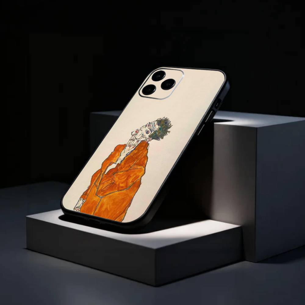painter E-Egon S-Schiele Phone Case Silicone Soft For IPhone 17 16 15 14 13 12 11 X XR Plus Pro Max Plus