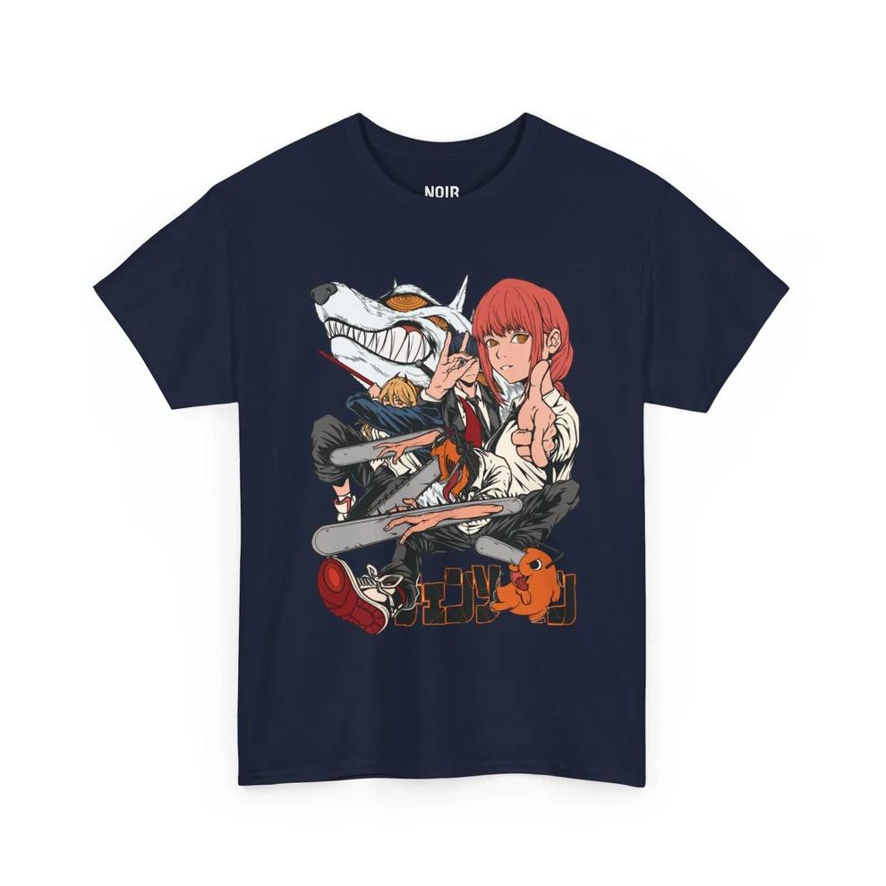 

Chainsaw Man Squad Pure Cotton Tshirt for Men and Women Anime Style Fashion Comfortable Casual Short Sleeved Tshirt Unisex 3XL
