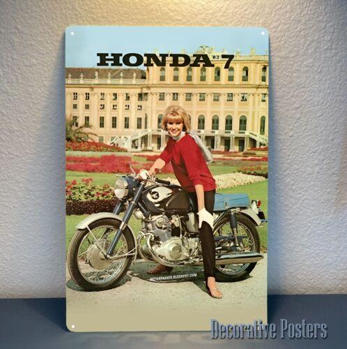 7 Retro Motorcycle Ad Metal Poster  Tin Sign 8x12inaluminum 20x30cm（7.8x11.8inch）