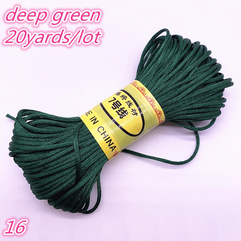 20yards/lot 1.5mm Chinese Knot Line Cord Silk Satin Cord Nylon Cord DIY String Necklace Bracelets Cord