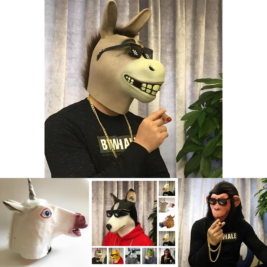 Natural And Eco-friendly Horse Head Mask For Halloween And Costume Parties