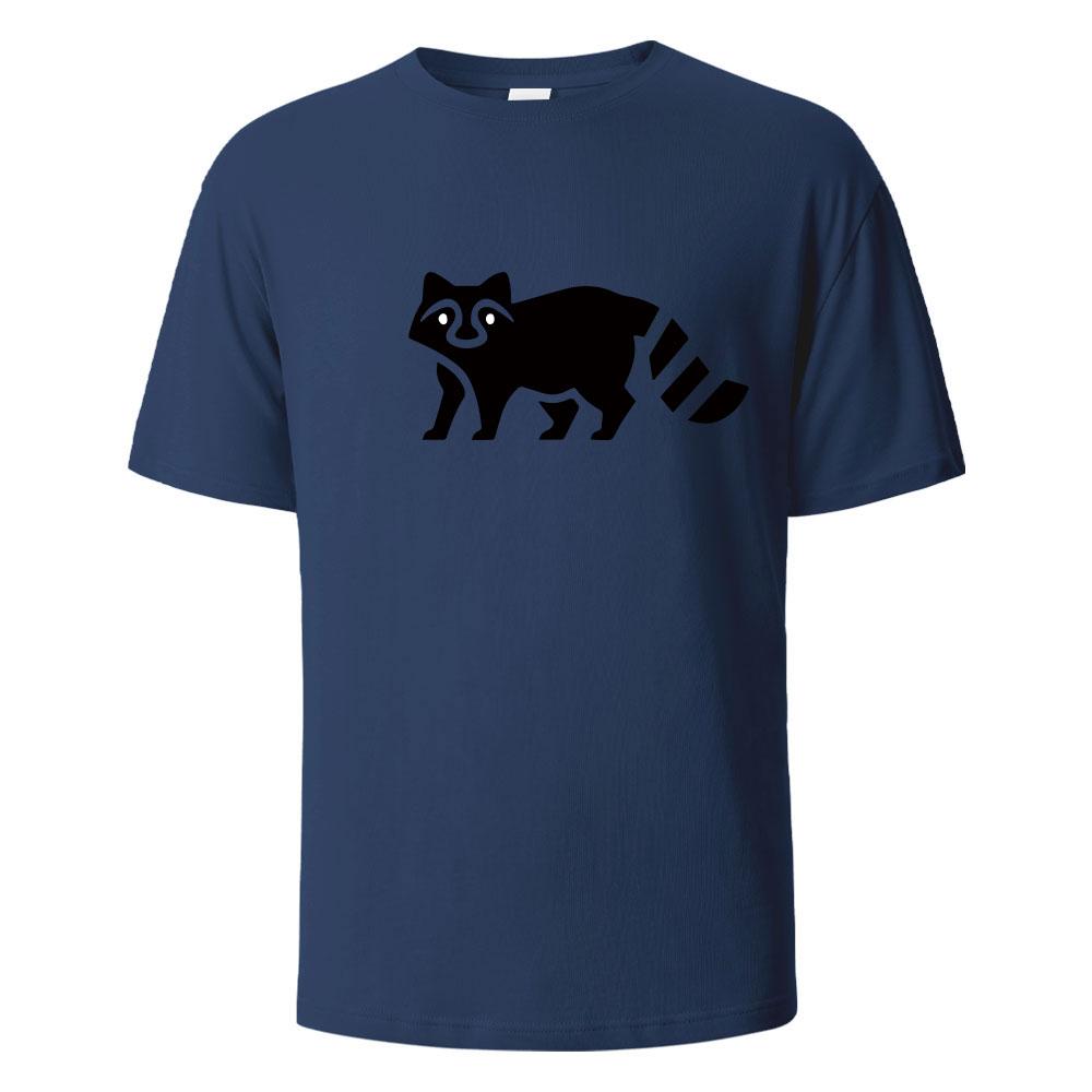 Little Raccoon Funny Printed Tshirts For Men 100Cotton Summer Breathable Comfortable Tops ShortSleeved Oneck Men Clothing