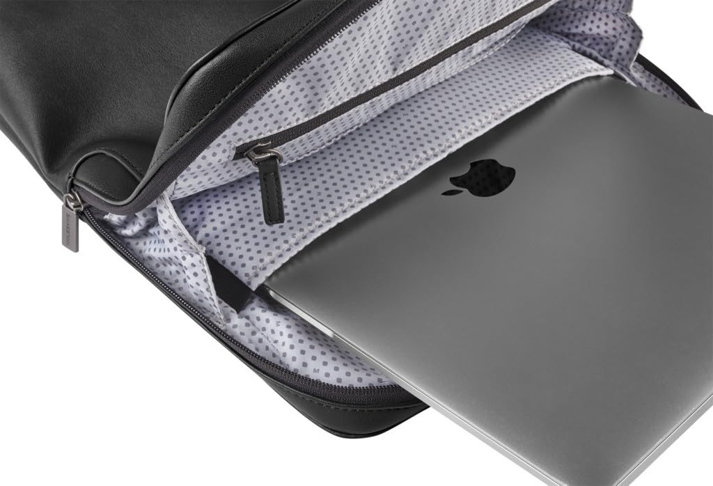 Moleskine Classic Vertical Business Backpack with 15-inch Laptop Storage, New Model, Men's, ET23C2DBVBK, Black, One Size