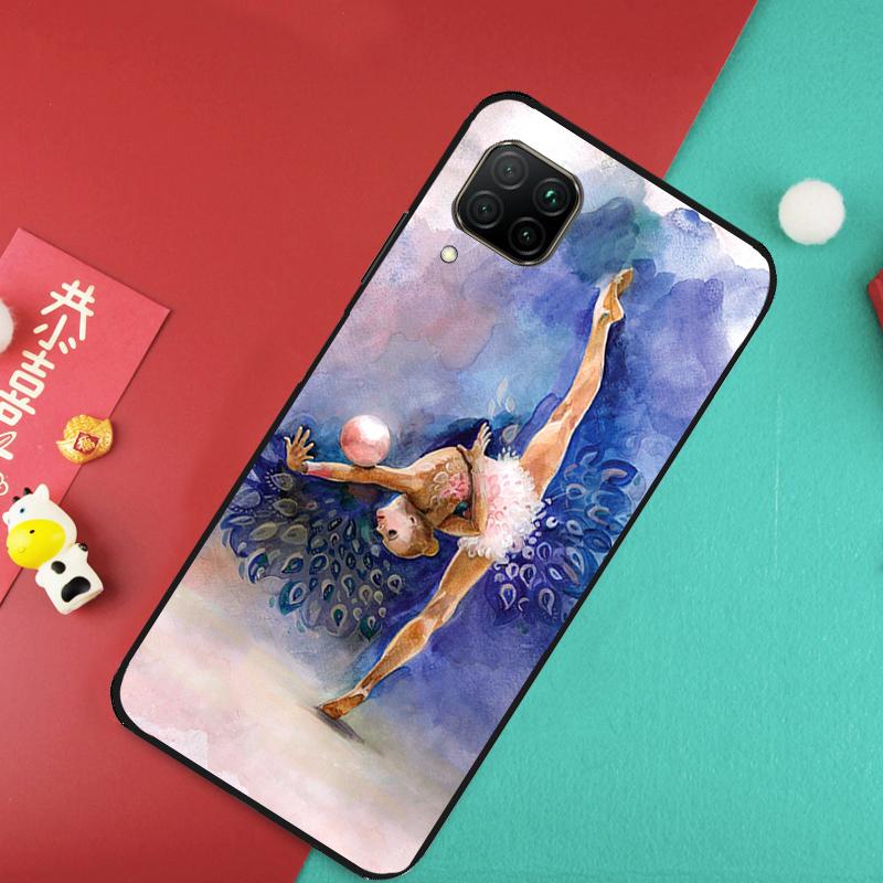 Gymnastics Oil Painting For Huawei Nova 12S 9 10 SE 7i 8i 11i 12i Y60 Y61 Y70 Y72 Y73 Y90 Y91 P20 P30 P40 Lite Case