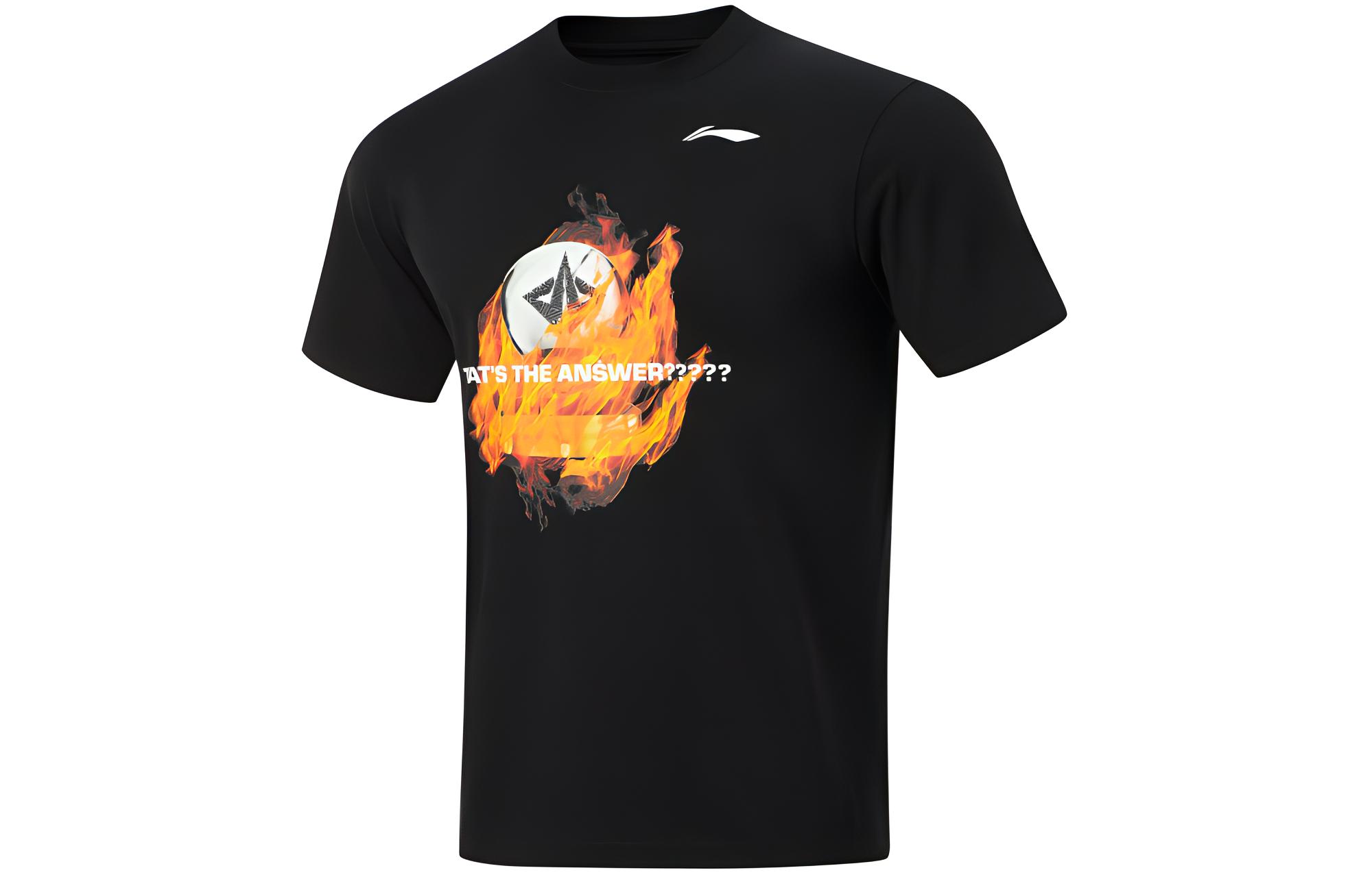 Мужская черная футболка из коллекции Li Ning Basketball AHSU409-1 XL