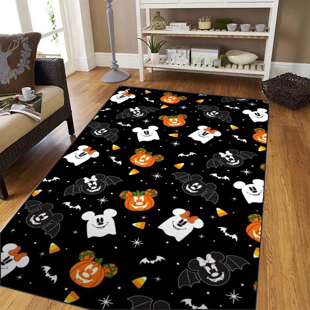 Mickey Minnie Halloween Carpet Rug for Bedroom Living Room Home Sofa Decoration,Large Decor Floor Mat Doormat