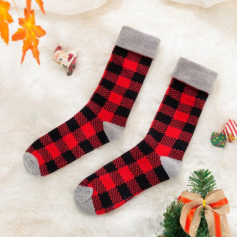 Christmas Socks For Dad Mom Daughter Son Matching Clothes Outfits Christmas Adult Baby Kids Elk Cartoon Pattern Jacquard Socks