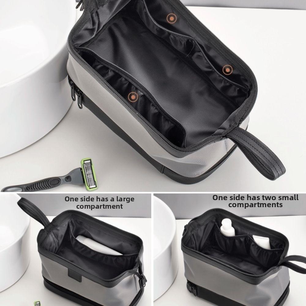 Large Capacity Travel Toiletry Bag Waterproof Dry/Wet Separation Cosmetic Bag Portable Bathing Bag Storage Pouch for Men Women